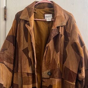 Grazie Patchwork Tan and Brown Trench Coat